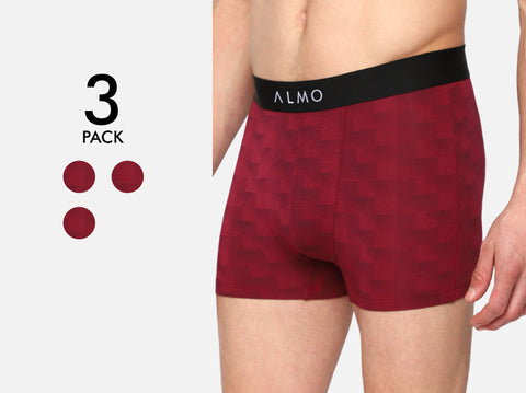 Second Skin MicroModal Printed Trunk (Pack of 3)