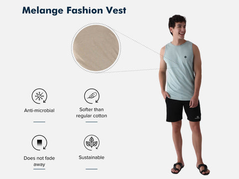 Better Cotton Melange Fashion Vest