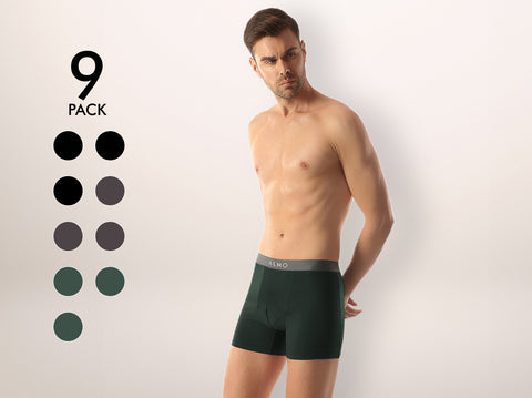 Better Cotton Solid Boxer Brief (Pack of 9)