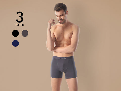 Better Cotton Solid Boxer Brief (Pack of 3)