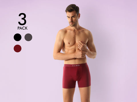 Better Cotton Solid Boxer Brief (Pack of 3)