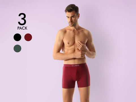 Better Cotton Solid Boxer Brief (Pack of 3)