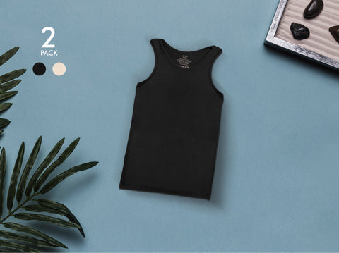 Easy 24X7 Cotton Kid's Vest (Pack of 2)