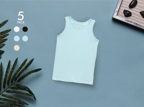 Easy 24X7 Cotton Kid's Vest (Pack of 5)