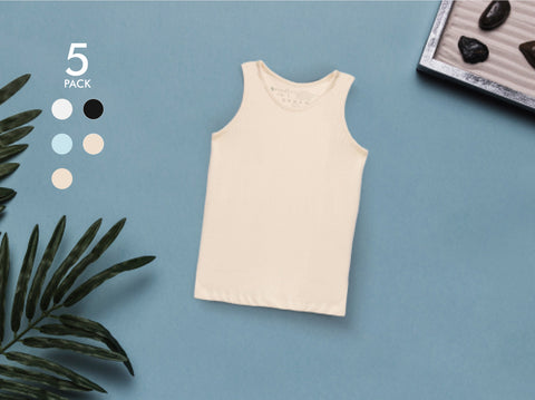 Easy 24X7 Cotton Kid's Vest (Pack of 5)