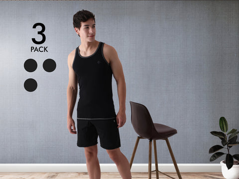 Easy 24X7 Cotton Vest (Pack of 3)