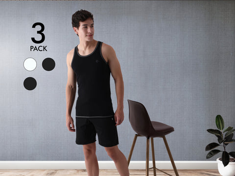 Easy 24X7 Cotton Vest (Pack of 3)