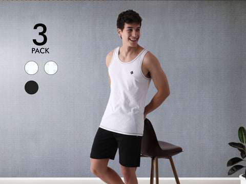Easy 24X7 Cotton Vest (Pack of 3)