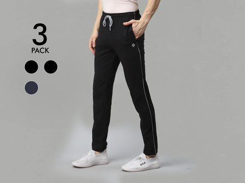 Easy 24X7 Cotton TrackPants (Pack of 3)