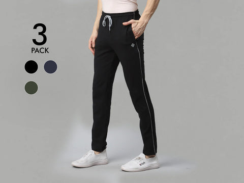 Easy 24X7 Cotton TrackPants (Pack of 3)