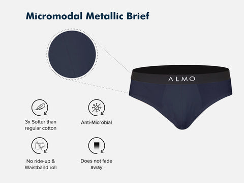 Second Skin MicroModal Metallic Brief (Pack of 5)