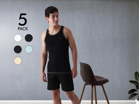 Easy 24X7 Cotton Vest (Pack of 5)