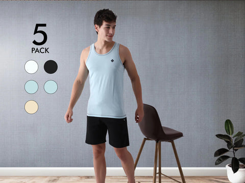 Easy 24X7 Cotton Vest (Pack of 5)