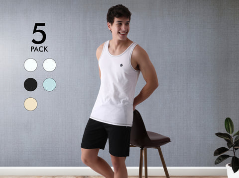 Easy 24X7 Cotton Vest (Pack of 5)