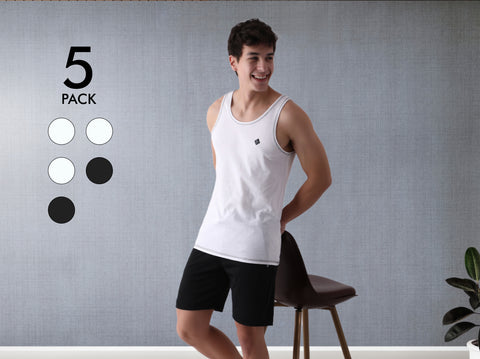Easy 24X7 Cotton Vest (Pack of 5)