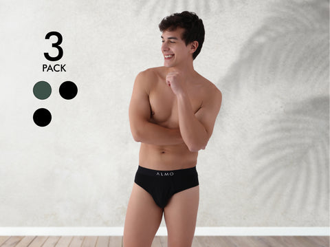 Better Cotton Solid Brief (Pack of 3)