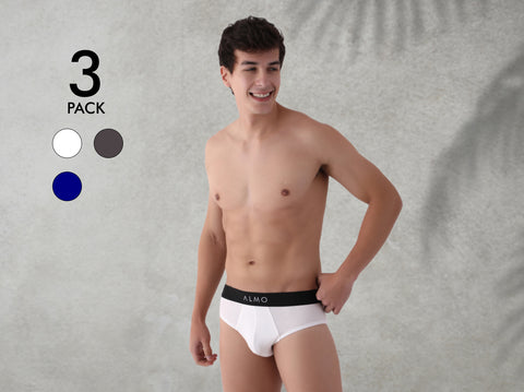 Better Cotton Solid Brief (Pack of 3)
