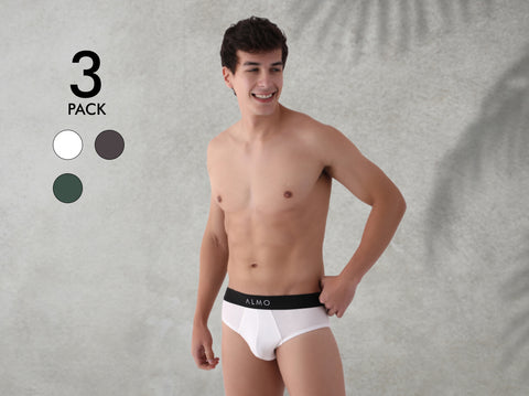Better Cotton Solid Brief (Pack of 3)