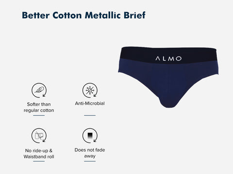 Better Cotton Solid Brief (Pack Of 2)