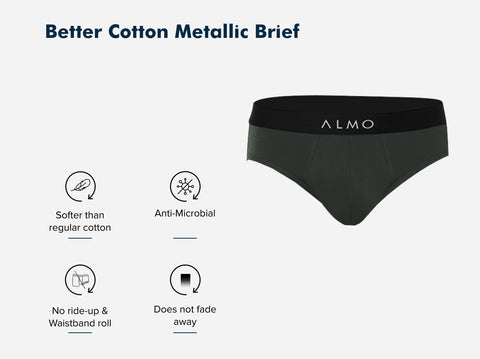 Better Cotton Solid Brief (Pack Of 2)