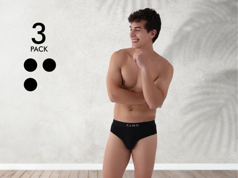 Better Cotton Solid Brief (Pack of 3)