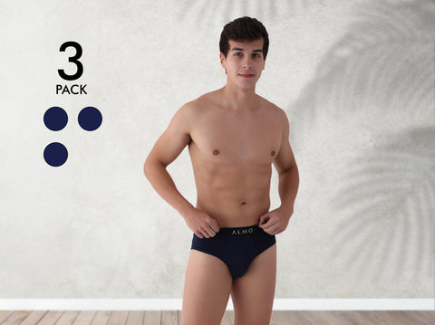 Better Cotton Solid Brief (Pack of 3)
