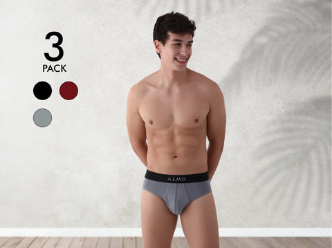 Better Cotton Solid Brief (Pack of 3)