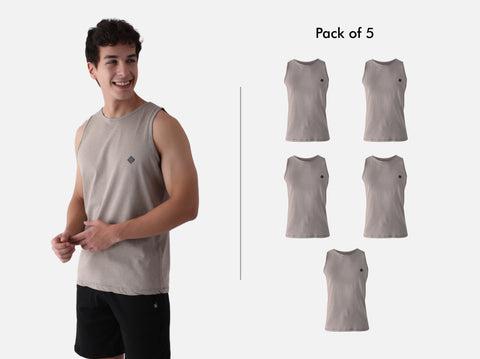 Better Cotton Melange Vest (Pack of 5)