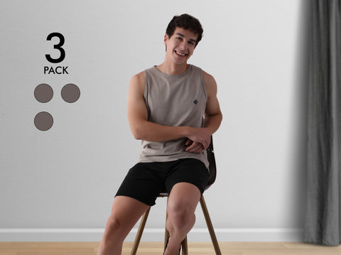 Better Cotton Melange Vest (Pack of 3)