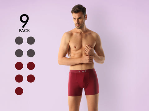 Better Cotton Solid Boxer Brief (Pack of 9)