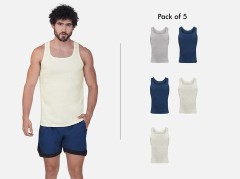 Easy 24X7 Cotton Neo Vest (Pack of 5)