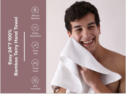 Easy 24X7 100% Bamboo Terry Bath Towel & Hand Towel