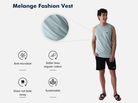 Better Cotton Melange Fashion Vest