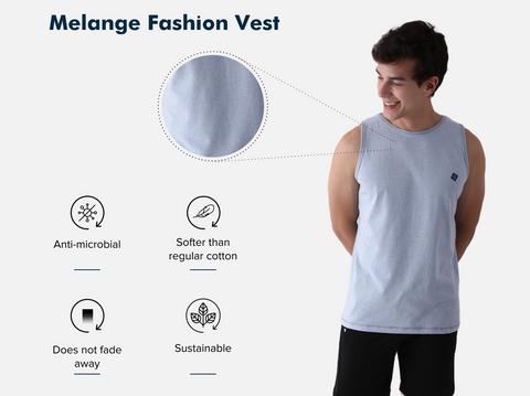 Better Cotton Melange Fashion Vest