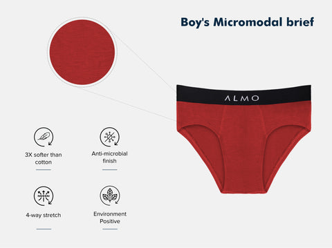 Second Skin Micromodal Boy's Brief (Pack of 2)