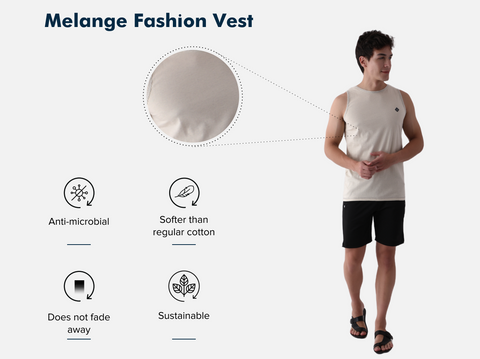 Better Cotton Melange Fashion Vest