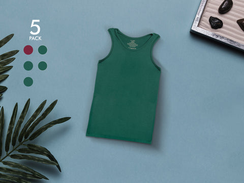 Second skin Micromodal Kid's Vest (Pack 5)