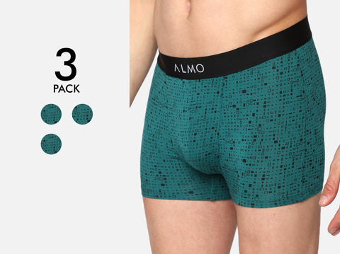 Second Skin MicroModal Printed Trunk (Pack of 3)