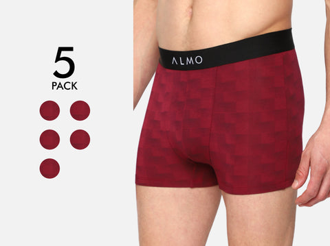 Second Skin MicroModal Printed Trunk (Pack of 5)