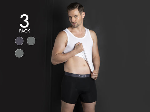 Second Skin MicroModal solid Boxer Brief (Pack of 3)