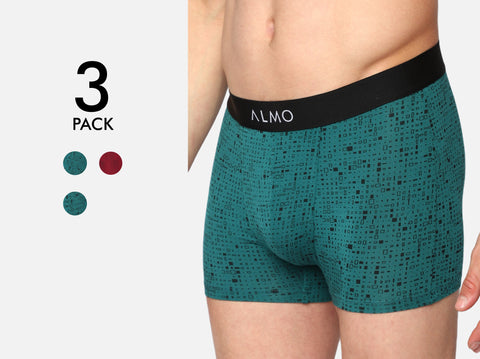 Second Skin MicroModal Printed Trunk (Pack of 3)