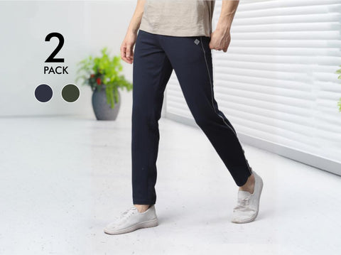 Easy 24X7 Cotton TrackPants (Pack of 2)