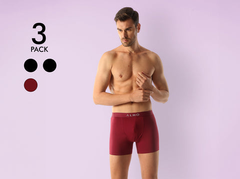 Better Cotton Solid Boxer Brief (Pack of 3)