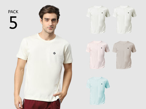 Better Cotton Melange T-Shirt (Pack of 5)