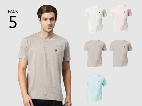 Better Cotton Melange T-Shirt (Pack of 5)