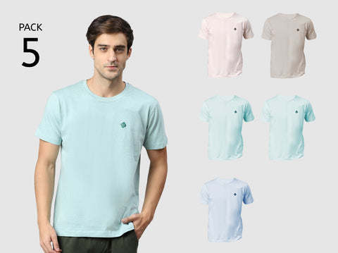 Better Cotton Melange T-Shirt (Pack of 5)