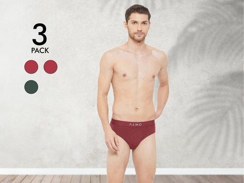Better Cotton Solid Brief (Pack of 3)