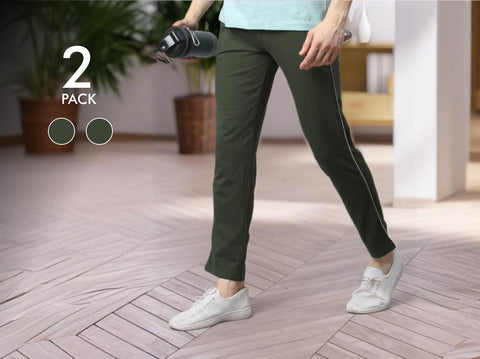 Easy 24X7 Cotton TrackPants (Pack of 2)