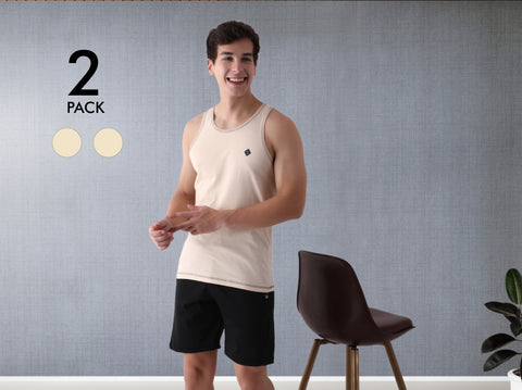 Easy 24X7 Cotton Vest (Pack of 2)