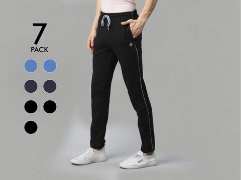 Easy 24X7 Cotton Track Pants (Pack of 7)